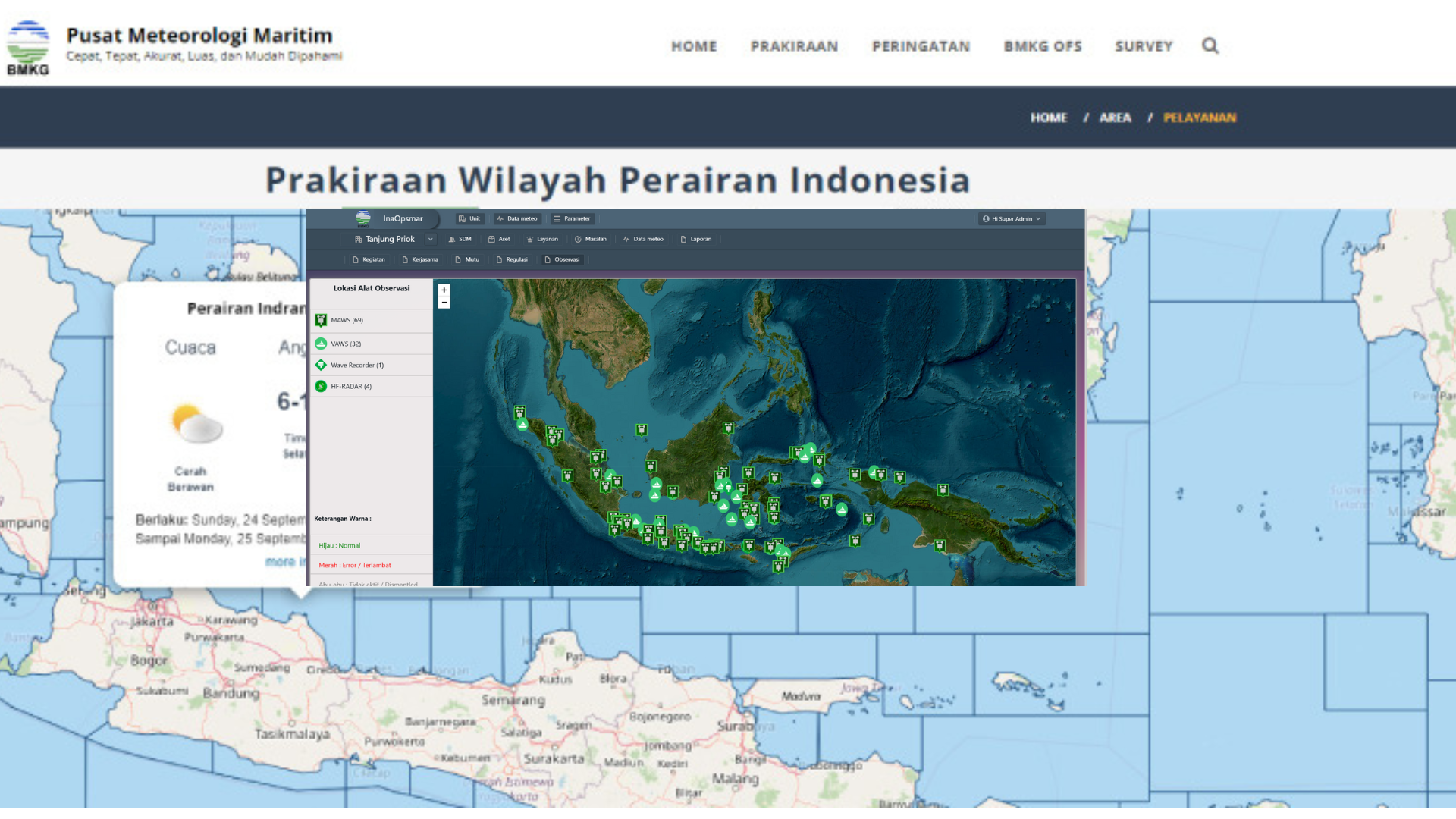 Dashboard INA-OPSMAR untuk BMKG